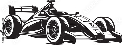 Grand Prix Glory Formula One Symbol Emblem Turbo Thrust Car Icon Design