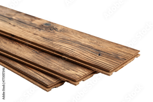 Stylish Laminate Flooring Planks isolated on transparent background