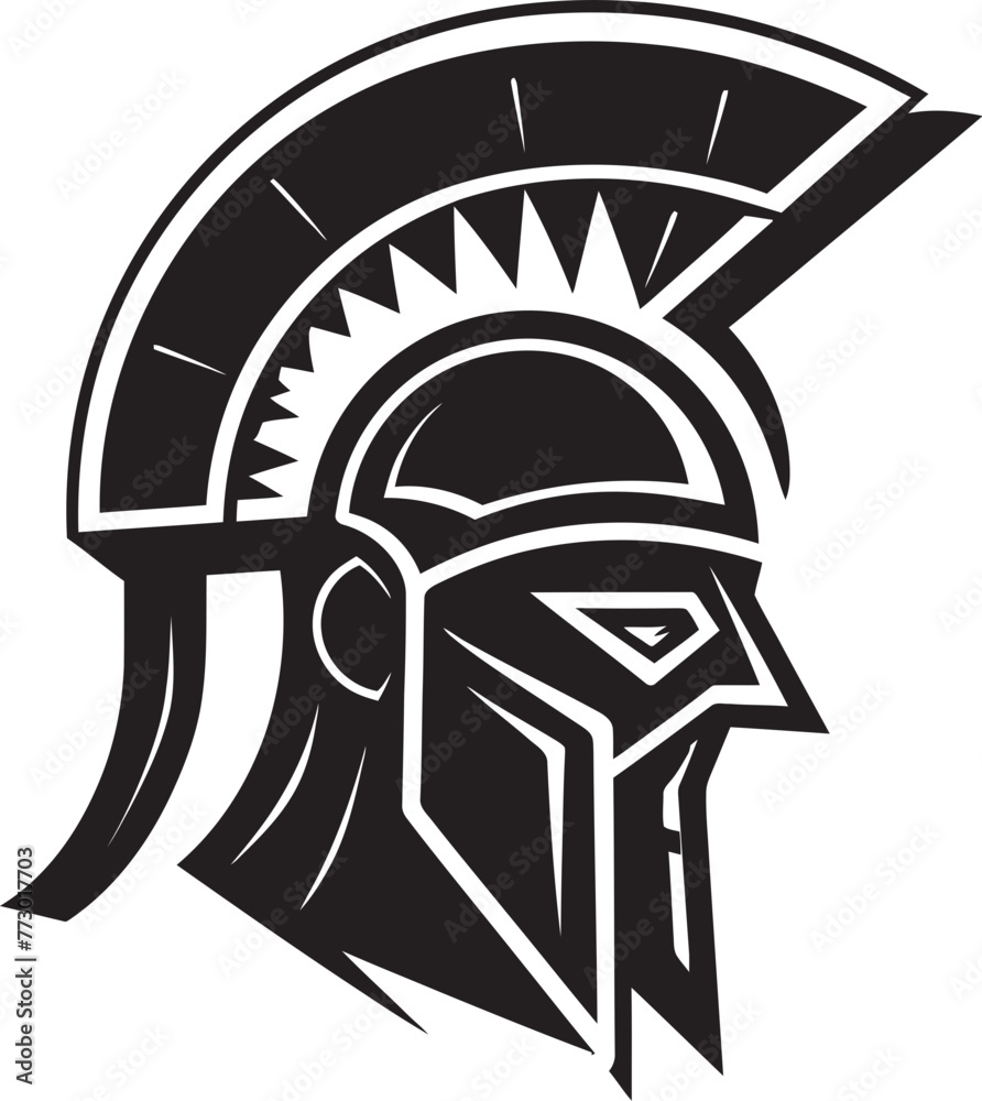 Fototapeta premium Triumph Triumph Fresh Warrior Emblem Design Resilient Warrior Warrior Iconic Vector Graphics