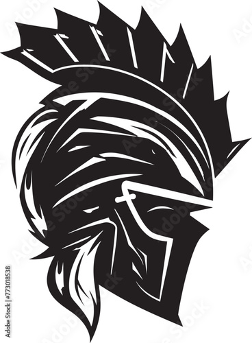Resolute Guardian Fresh Warrior Vector Logo Mighty Protector Warrior Iconic Emblem Design