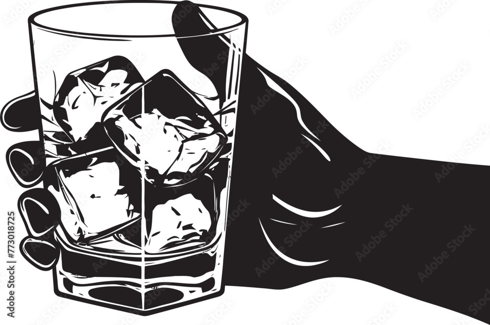 Toast of Tradition Whiskey Emblem Icon Whiskey Grasp Hand Held Glass Logo