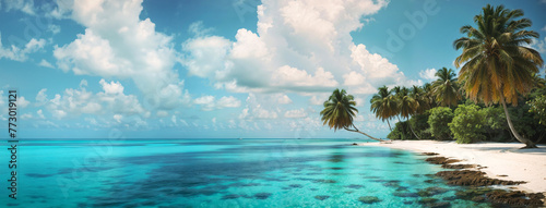 Tropical beach in the Maldives © AlenKadr