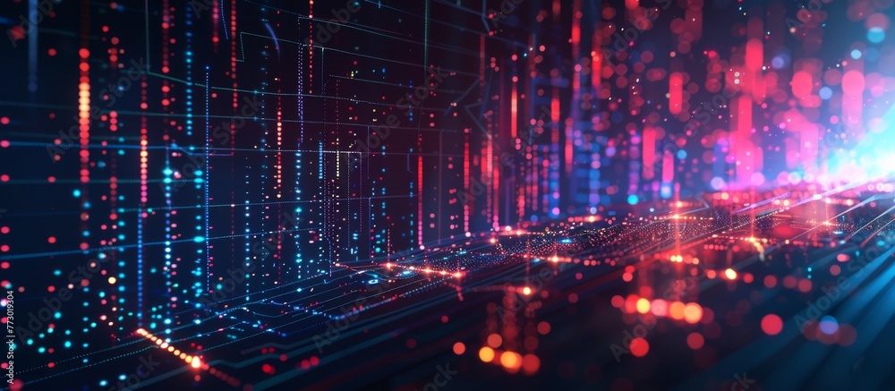 Fototapeta premium Trading background, cryptocurrency and crypto chart site