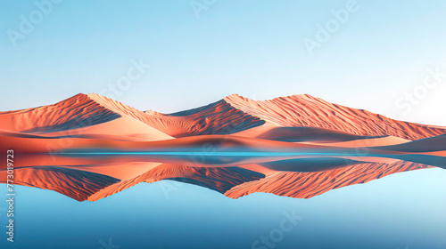 Desert Mirage: Dunes and Reflection