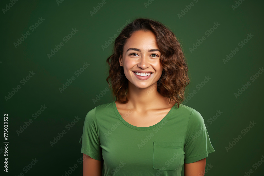 a woman smiling at camera a woman smiling at camera