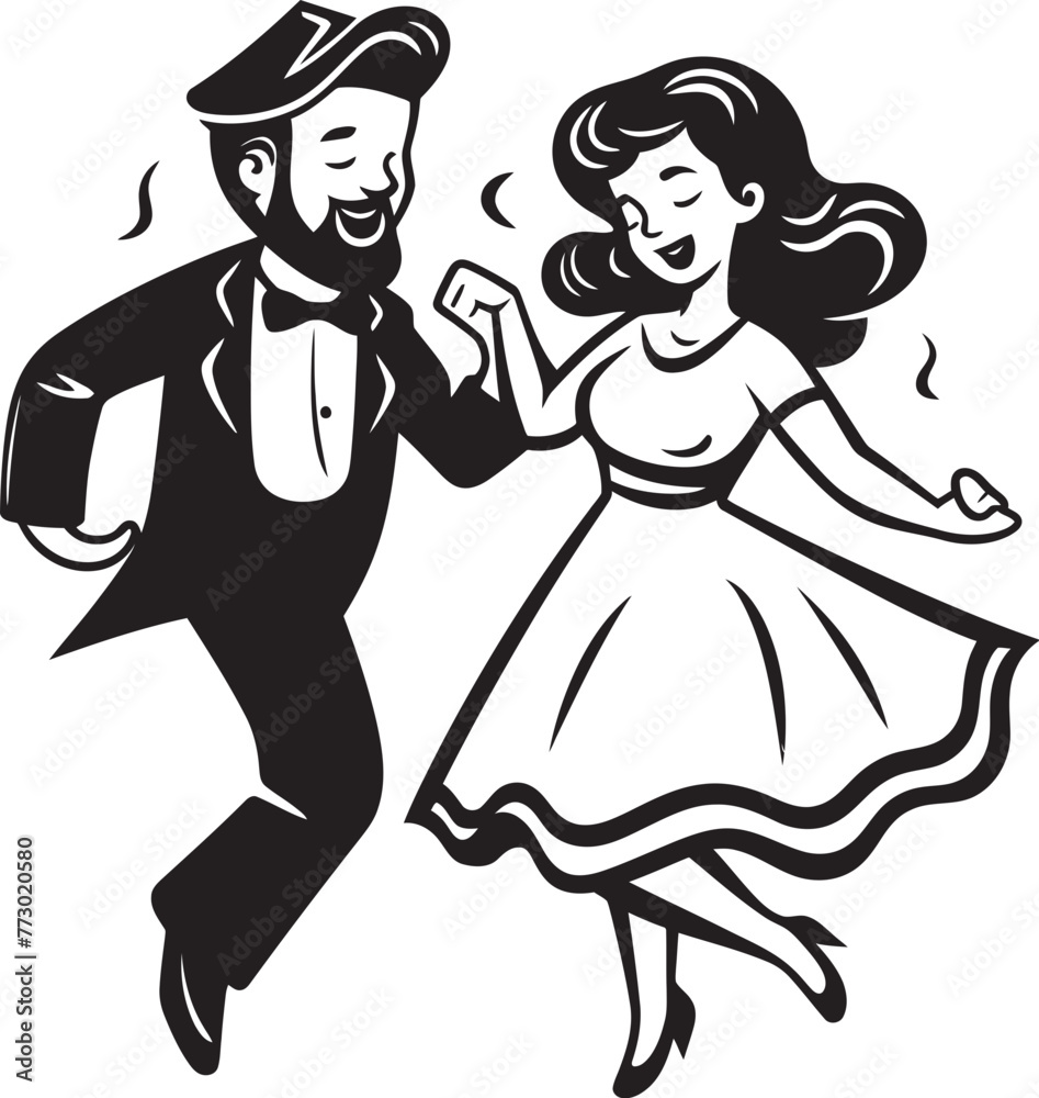 Pure Love Happy Couple Logo Graphics Radiant Romance Marriage Vector Emblem