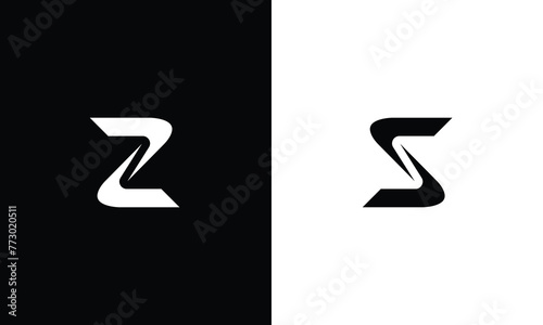 Z, S Letter Initial Logo Design Template Vector Illustration