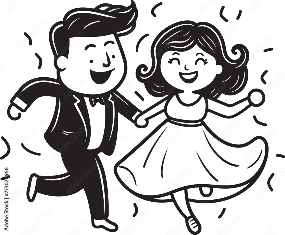 Endless Joy Happy Marriage Vector Emblem Sweetheart Serenade Cute Couple Iconic Design Endless Joy Happy Marriage Vector Emblem Sweetheart Serenade Cute Couple Iconic Design