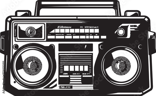 Melodic Motion Hip Hop Logo Graphics Beatbox Blaze Vector Icon Emblem