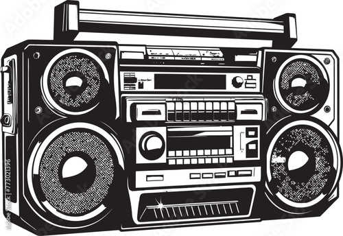 Street Swagger Style Boombox Icon Sonic Streets Hip Hop Logo Emblem