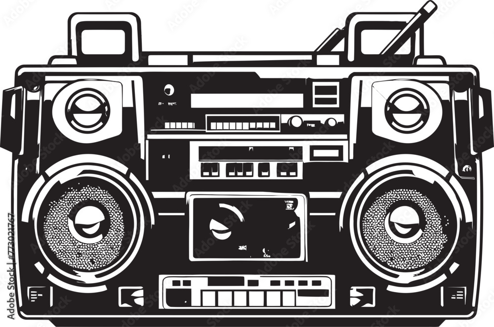 Funk Fusion Style Boombox Emblem Boombox Blast Hip Hop Logo Graphic Funk Fusion Style Boombox Emblem Boombox Blast Hip Hop Logo Graphic