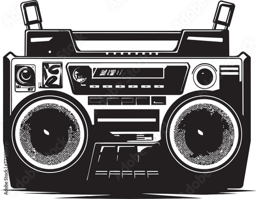 Street Swagger Style Boombox Design Urban Pulse Hip Hop Logo Icon