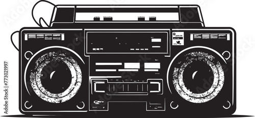 Funk Fusion Boombox Icon Design Street Swagger Hip Hop Vector Emblem