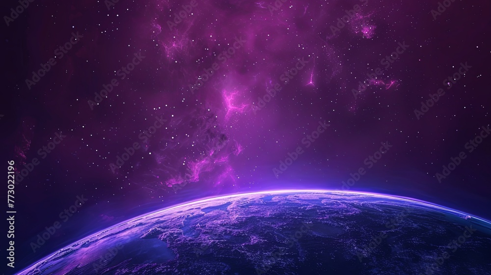 Obraz premium Vast Space Background is perfect for promoting astronomy, featuring a stunning backdrop of stars and galaxies
