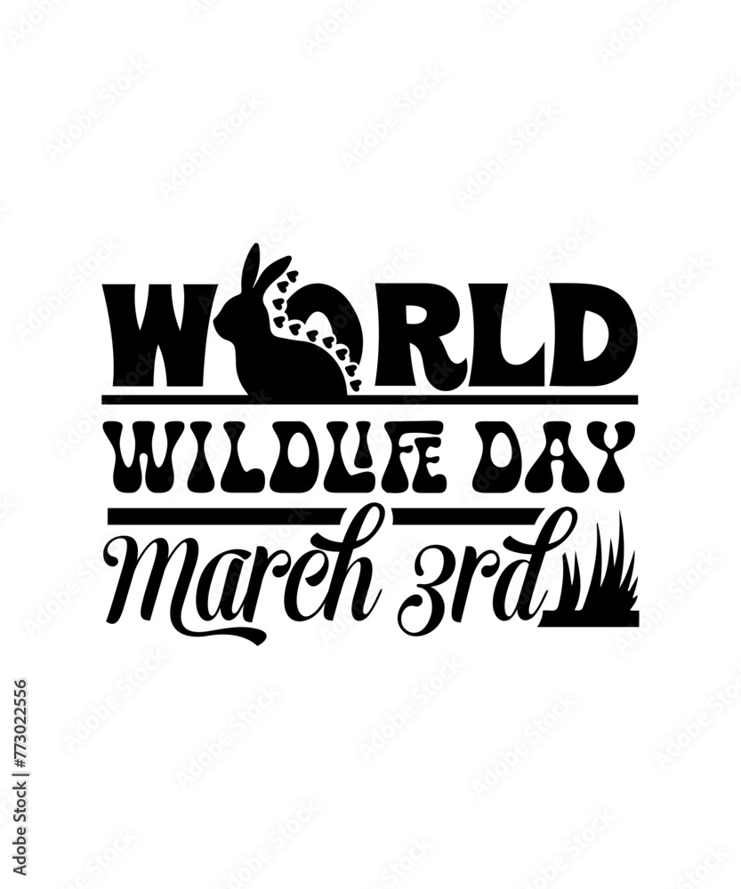world wildlife day march 3rd svg