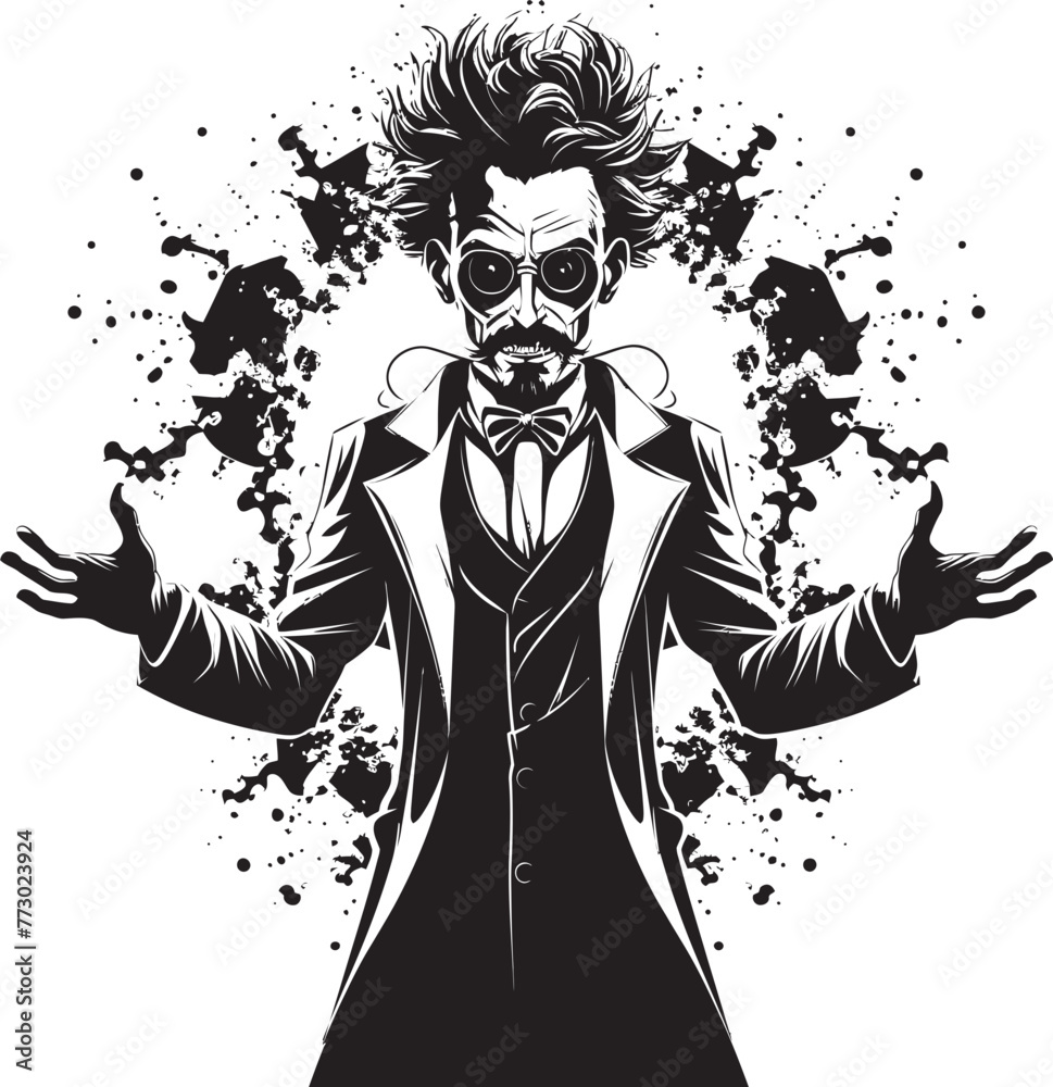 Nano Nemesis Iconic Mad Scientist Logo Graphics Biohazard Baron Dynamic Mad Scientist Icon Nano Nemesis Iconic Mad Scientist Logo Graphics Biohazard Baron Dynamic Mad Scientist Icon