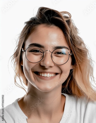 portrait of a woman wearing glasses