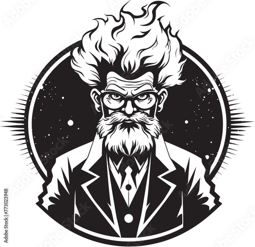 Chemical Concoctions Vector Symbol Icon Brainstorm Bonanza Scientist Icon Emblem