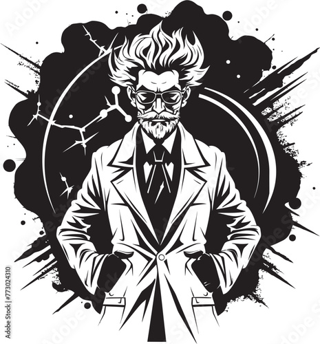 Chemical Concoctions Scientist Emblem Design Brainstorm Bonanza Mad Scientist Iconic Graphics