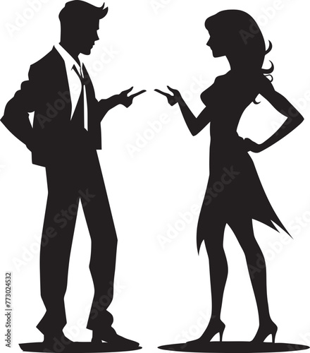 Outburst Odyssey Emblematic Icon Symbolizing Couples Explosive Argument Temperament Tango Dynamic Emblem for Man and Womans Temperamental Dispute