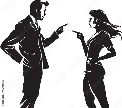 Discord Dance Vector Icon for Couples Wrath Clash Chronicle Emblematic Anger Logo Design