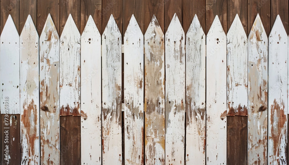 Faded Wooden Fence A Rustic Touch to Your Backyard Generative AI