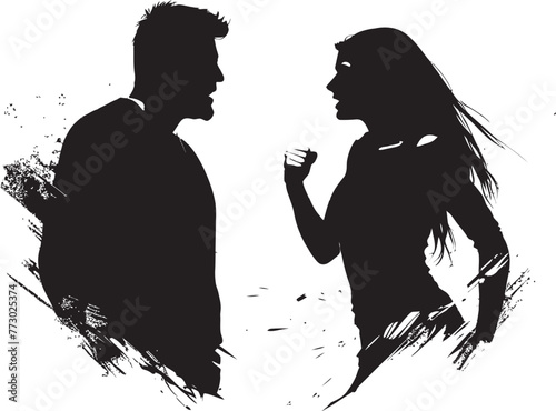 Ire Inferno Vector Graphic Symbolizing Couples Inferno of Ire Outcry Overture Dynamic Emblem for Couples Overture of Outcry