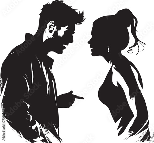 Anguish Aflame Dynamic Anger Icon for Couples Conflict Ire Impulse Emblem for Expressing Couples Ire through Vector Graphics