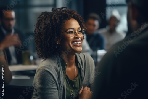 Diverse Business Team Brainstorming with Black Female Leader