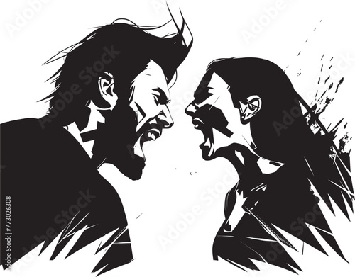 Discord Duo Iconic Design for Expressing Couples Discord Clash Chronicles Vector Symbol of Couples Chronicles of Clash