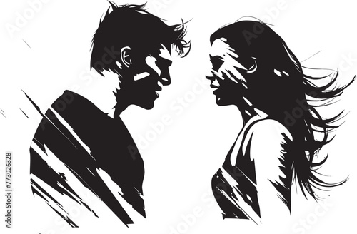 Outburst Odyssey Emblematic Symbol of Couples Outburst Wrathful Waltz Dynamic Emblem Depicting Couples Wrathful Waltz