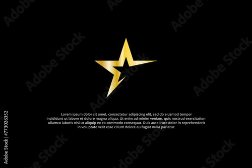 gold stars in the night sky logo