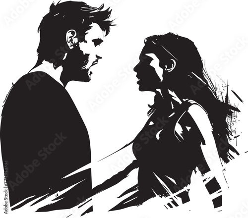 Ire Inferno Iconic Emblem for Expressing Couples Inferno of Ire Tumultuous Tempest Emblematic Logo Depicting Couples Emotional Turmoil