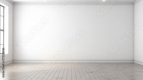 a blank white room for mockup or render