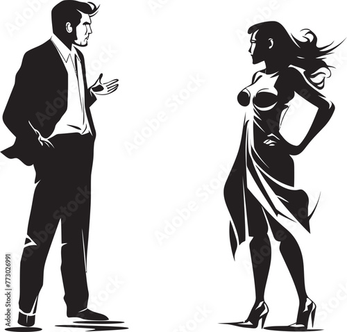 Tumultuous Tempest Emblematic Logo Depicting Couples Emotional Turmoil Raging Revolt Dynamic Logo Symbolizing Couples Outburst
