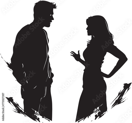 Wrathful Waves Dynamic Illustration of Couples Waves of Wrath Fiery Fusion Iconic Logo Design Depicting Couples Fusion of Fire