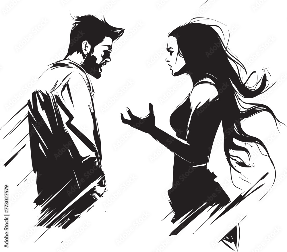 Ire Intensity Vector Illustration Depicting Couples Intense Ire Anger Alchemy Iconic Emblem of Couples Anger Transformation Ire Intensity Vector Illustration Depicting Couples Intense Ire Anger Alchemy Iconic Emblem of Couples Anger Transformation