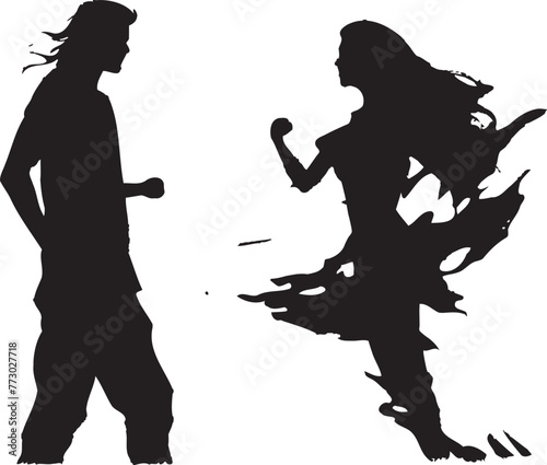 Enraged Ensemble Logo Icon for Angry Couple Clash Crescendo Dynamic Symbol for Couples Discord
