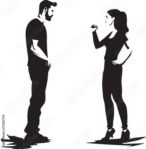 Discordant Diversion Iconic Graphic for Couples Diverted Discord Wrathful Surge Dynamic Emblem of Couples Surging Wrath