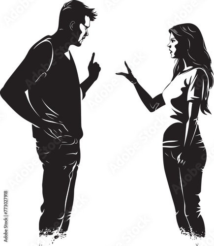 Anger Ascension Iconic Emblem for Couples Anger Rise Clash Crescendo Dynamic Logo of Couples Anger Climax