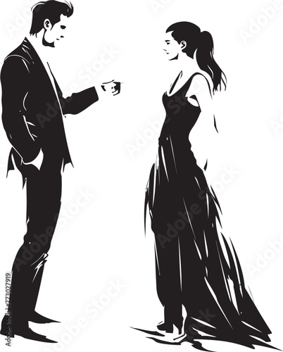 Furious Fusion Emblematic Vector Fusion of Couples Fury Wrathful Unity Iconic Emblem of Man and Woman in Anger