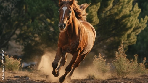 horse running 8k photography