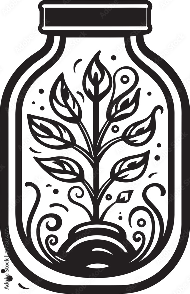 Plantarium Dynamic Graphic of Encased Botanical Habitat Glass Gardenia Iconic Vector Illustration of Jarred Flora Plantarium Dynamic Graphic of Encased Botanical Habitat Glass Gardenia Iconic Vector Illustration of Jarred Flora