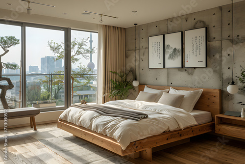 Modern Minimalism: Serene Ambiance in a Minimalist Bedroom