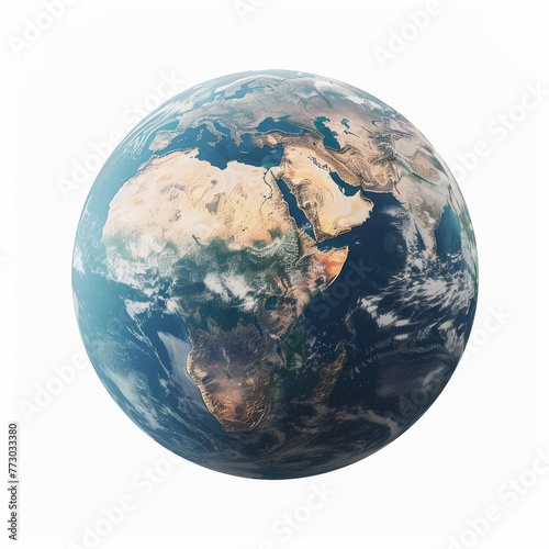 planet earth isolated on white background