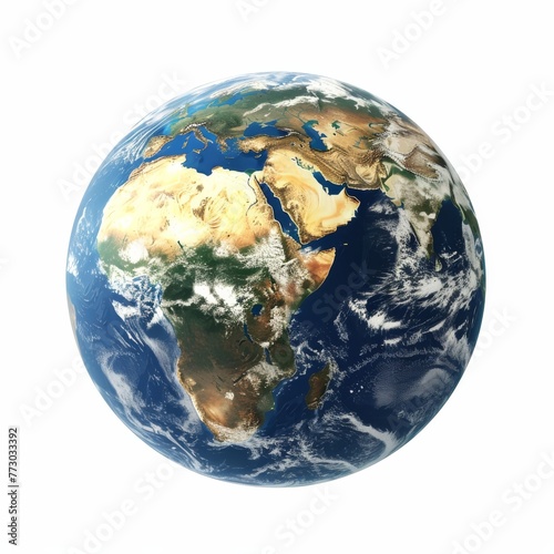planet earth isolated on white background