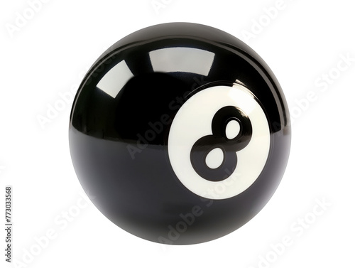 Pool or snooker ball isolated on transparent or white background, png