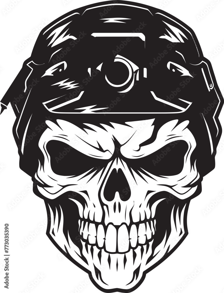 Fototapeta premium Skull Stealth Assassins Military Iconography Skull Lethal Legion Vector Logo Graphics