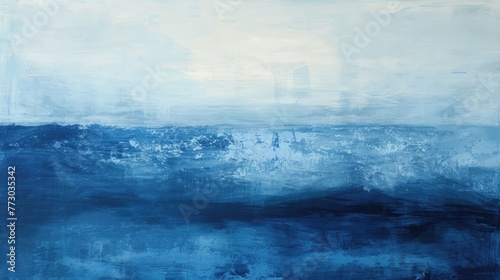 Blue paint background. Generative AI