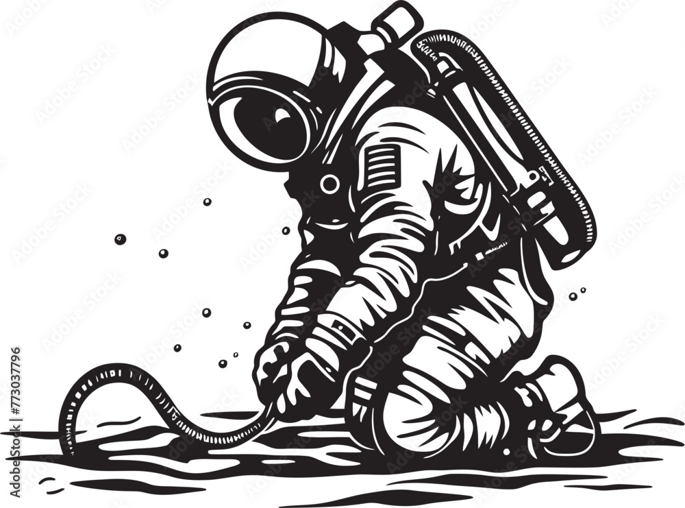 Celestial Sprout Astronaut Watering Plants Icon Nebula Nurturer Vector Graphic of Astronaut Tending to Plants Celestial Sprout Astronaut Watering Plants Icon Nebula Nurturer Vector Graphic of Astronaut Tending to Plants